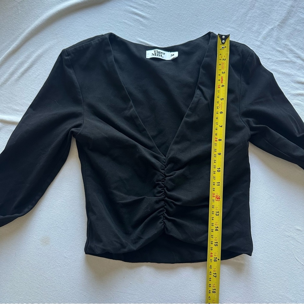 Tiger Mist Sian Top Elegant Black Long Sleeve Women's Top Size Med - Picture 8 of 8